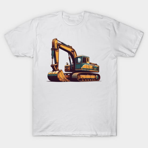 Excavator T-Shirt by Vehicles-Art